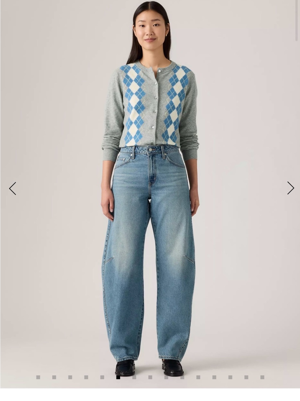 Levi's Light Blue Baggy Dad Barrel Jeans